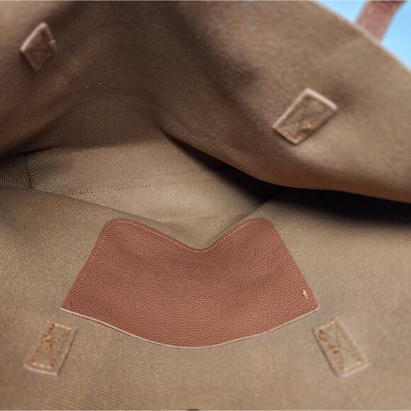 New Brown Tote Bag Snap Closure Shoulder Bag Women's Gift  Pockets Large Bag - Picture 5 of 6